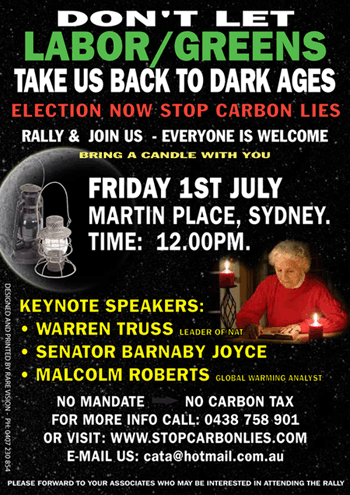 Sydney Protest climate sceptics